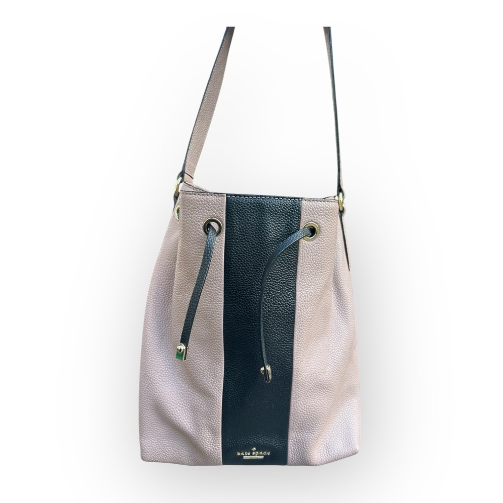 Kate Spade Bennett Street Seren Leather Bucket Bag Rosewater/Black - Picture 4 of 9